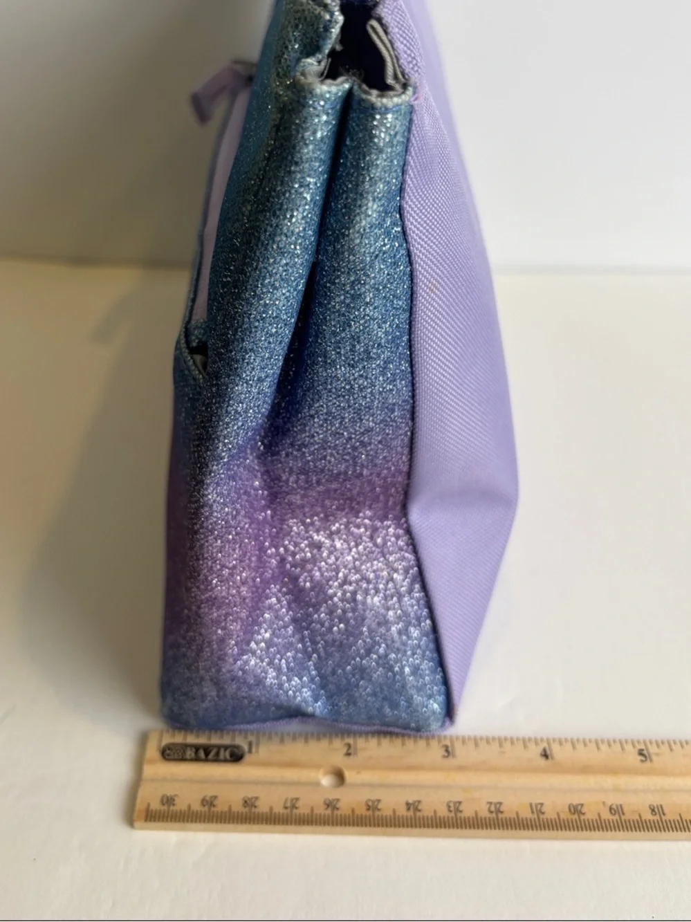 Pottery Barn Kids Lavender Aqua Ombre Sparkle Glitter Supplies Pouch